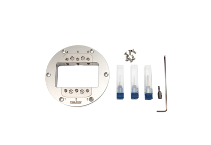 Glass ceramics holder, 6-fold, 3mm shaft