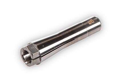 Collet chuck for 6mm shaft - stainless steel - spindle 42mm